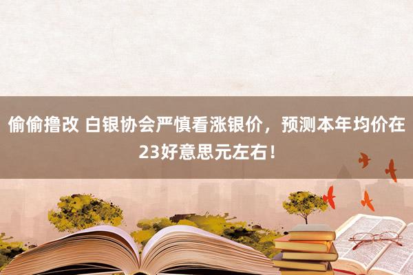 偷偷撸改 白银协会严慎看涨银价，预测本年均价在23好意思元左右！