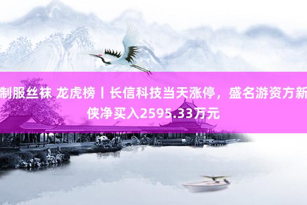 制服丝袜 龙虎榜丨长信科技当天涨停，盛名游资方新侠净买入2595.33万元