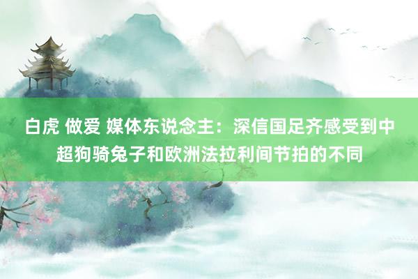 白虎 做爱 媒体东说念主：深信国足齐感受到中超狗骑兔子和欧洲法拉利间节拍的不同