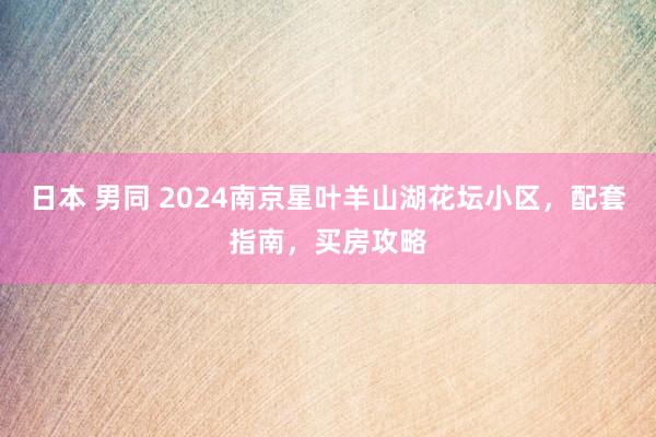 日本 男同 2024南京星叶羊山湖花坛小区，配套指南，买房攻略